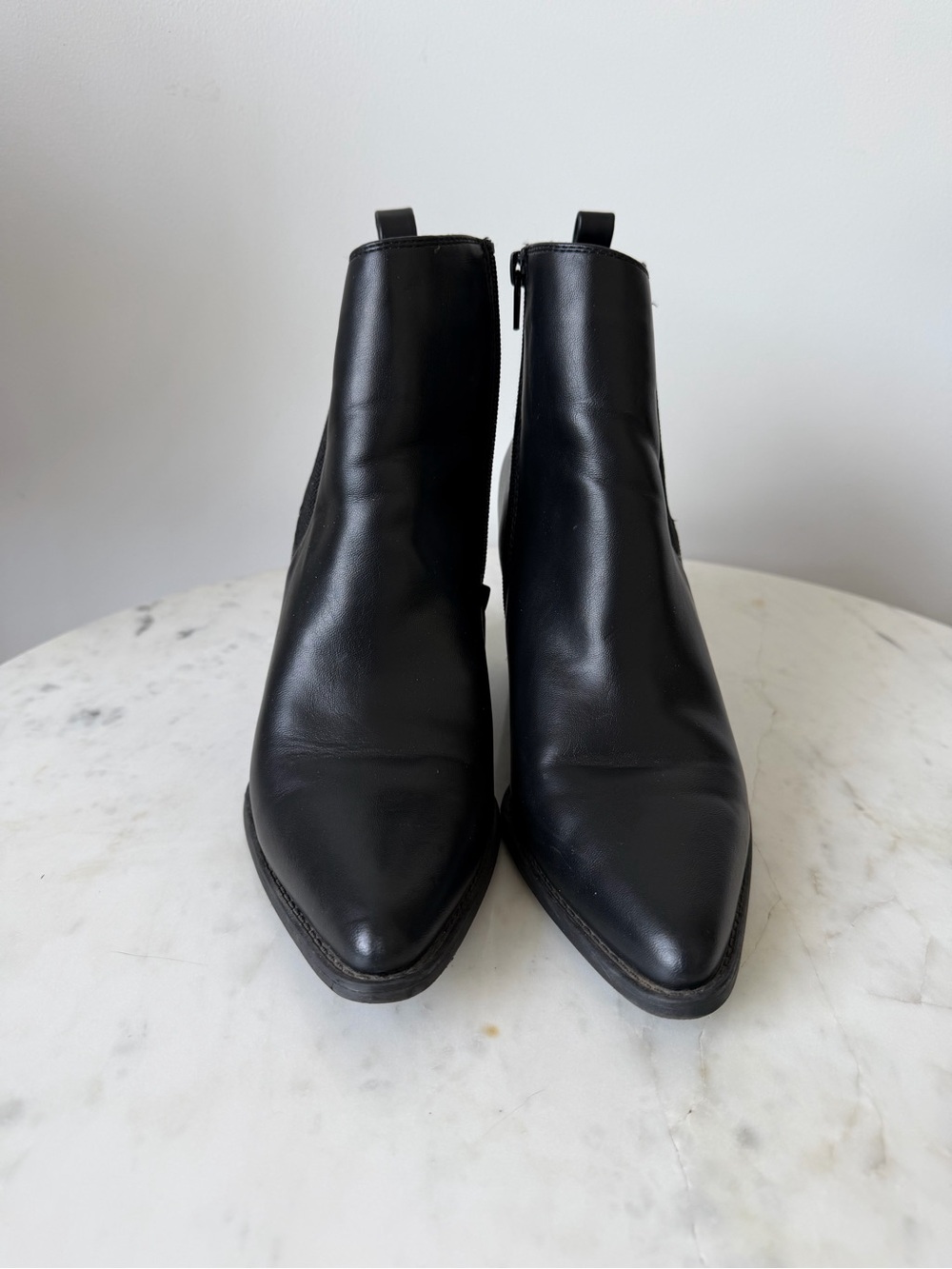 Naturalizer Black Leather Ankle Boots